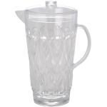 Rice - Acrylic Jug with Swirly Embossed Detail - 2,5 l - clear