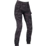 Pantalons cargo gris foncé en polycoton pour femme 