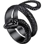 Bagues vintage noires en velours à motif serpents look gothique pour femme 