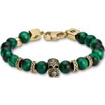 Bracelets verts en acier à perles à motif tigres fantaisie 