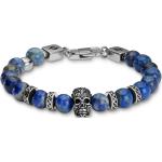 Bracelets bleus en acier à perles fantaisie 