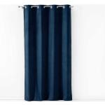 Rideaux à oeillet Paris Prix bleu marine en polyester 240x140 en promo 