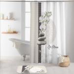 Rideaux de douche en polyester à motif orchidées 200x180 en promo 