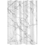 Rideau de douche motif marbre blanc 180 x 200 cm Blanc Gelco Design