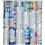 Rideaux de douche Wenko multicolores à motif ville lavable en machine 200x180 