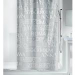 Rideaux de douche Spirella argentés à motif ville 200x180 modernes 