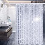Rideaux de douche transparents à effet froissé 240x200 
