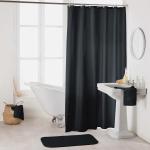 Rideaux de douche noirs en polyester 200x180 en promo 