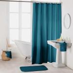 Serviettes de bain bleues en polyester 200x180 en promo 