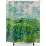 Rideaux de douche vert d'eau en tissu à motif USA Van Gogh 