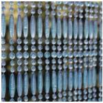 Rideaux de porte Casa bleus à perles transparents pour enfant 