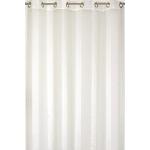 Rideaux prêt-à-poser blanc d'ivoire à rayures en polyester transparents 240x140 