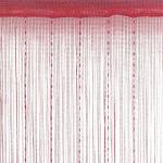 Rideau fils fantaisie brillant - Rouge, 90x240cm