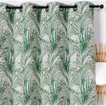 Rideau impressions exotiques polyester vert 250x135