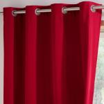 Rideaux Becquet rouges en tissu occultants 140x260 contemporains 