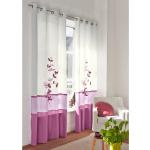Linge de maison Blancheporte violet à motif orchidées Semi-transparents 