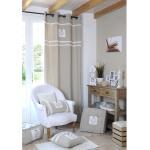 Rideau tamisant campagne chic coton lin 260x140