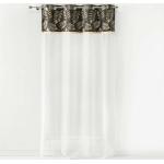 Rideaux à oeillet Paris Prix gris anthracite en polyester à franges 240x140 en promo 
