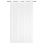 RideauDiscount Voilage 140 x 240 cm à Œillets Uni Mat Blanc