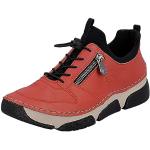 Chaussures de sport Rieker rouges à fermetures éclair Pointure 36 look fashion pour femme 