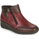 Chaussures Rieker rouge bordeaux en cuir en cuir Pointure 41 avec un talon entre 3 et 5cm pour femme en promo 