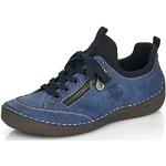 Chaussures basses Rieker bleues avec semelles amovibles à lacets Pointure 39 look fashion pour femme 