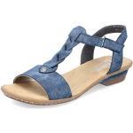 Sandales plates Rieker bleues avec semelles amovibles Pointure 39 look fashion pour femme 