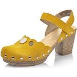 Sandales plateformes Rieker jaunes avec semelles amovibles à scratchs Pointure 40 look fashion pour femme en promo 