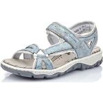 Sandales plates Rieker bleues avec semelles amovibles Pointure 41 look fashion pour femme 