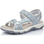 Sandales plates Rieker bleues avec semelles amovibles Pointure 39 look fashion pour femme en promo 