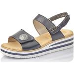 Rieker femme Sandales V02C8, dame Sandales compensées,sandales compensées,chaussures d'été,confortable,plat,navy,43 EU / 9 UK