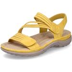 Sandales plates Rieker jaunes avec semelles amovibles à scratchs Pointure 41 look fashion pour femme 