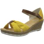Sandales compensées Rieker jaunes à boucles Pointure 39 look fashion pour femme 