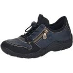Chaussures de sport Rieker noires à élastiques Pointure 36 look fashion pour femme 