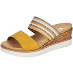 Sandales à talons Rieker Remonte jaunes en cuir synthétique Pointure 41 avec un talon entre 5 et 7cm look fashion pour femme 