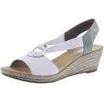 Sandales à talons Rieker blanches à bouts ouverts Pointure 41 look fashion pour femme 