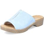 Claquettes de piscine Rieker bleues Pointure 38 avec un talon entre 3 et 5cm look fashion pour femme 