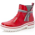 Boots Chelsea Rieker rouges à fermetures éclair Pointure 37 look fashion pour femme en promo 