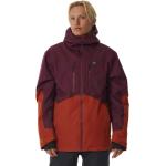 Vestes de ski Rip Curl rouges en lycra imperméables éco-responsable avec jupe pare-neige Taille L look casual pour homme 