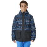 Vestes de ski Rip Curl bleues en polyester enfant avec poche forfait 