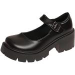 Chaussures d'été Rismart noires pour pieds étroits Pointure 34 avec un talon entre 5 et 7cm classiques pour femme 