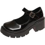 Chaussures d'été Rismart noires pour pieds étroits Pointure 38 avec un talon entre 5 et 7cm classiques pour femme 