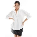 Chemises unies River Island blanches à manches longues Taille XS classiques pour femme en promo 