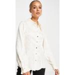 Chemises satinées River Island blanches en viscose à manches longues Taille S classiques pour femme en promo 