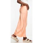 Jupes mi-longues River Island orange en satin mi-longues Taille XL classiques pour femme en promo 