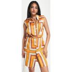 Robes chemisier River Island orange sans manches Taille XXS classiques pour femme en promo 