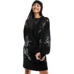 Robes en laine River Island noires à sequins courtes Taille M look casual pour femme en promo 