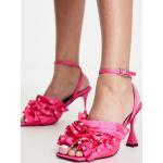 Sandales à talons River Island roses en caoutchouc à perles à bouts ouverts Pointure 37 pour femme en promo 