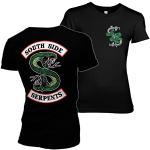Riverdale Officiellement sous Licence South Side Serpents Femme T-Shirt (Noir), Medium
