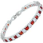 Bracelets Rizilia rouges en métal fantaisie look fashion pour femme 